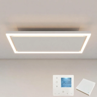 ByeCold | Stropní výkonný infrapanel | LED světlo | 750W | 67x39 cm | Dálkový ovladač | Výhřevnost 13,6m² | 2CG0603-L